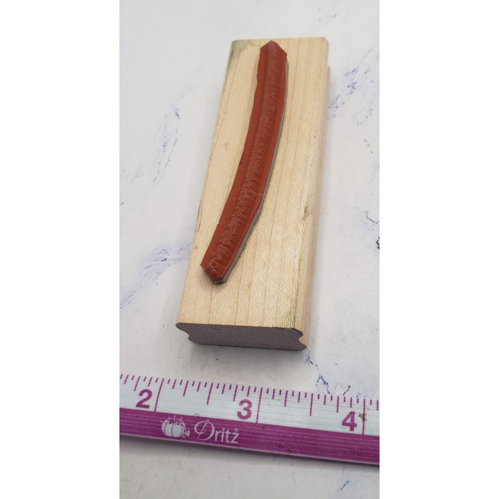 Stampin Up Curved Line Stem Design Crafty Wood Mounted Rubber Stamp - Picture 7 of 7